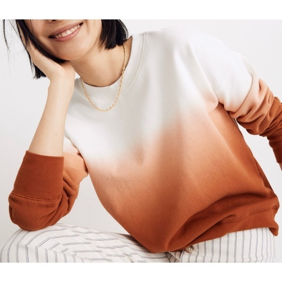 NEW MADEWELL Dip-Dye Mainstay Sweatshirt